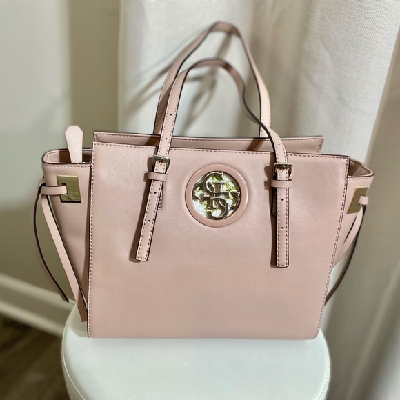 Guess Pink Leather Tote Bag - Picture 2 of 11